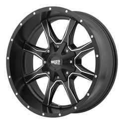 MO970 Satin Black-Machined Wheel 20"x9" 94-18 Dodge Ram 1500 - Click Image to Close